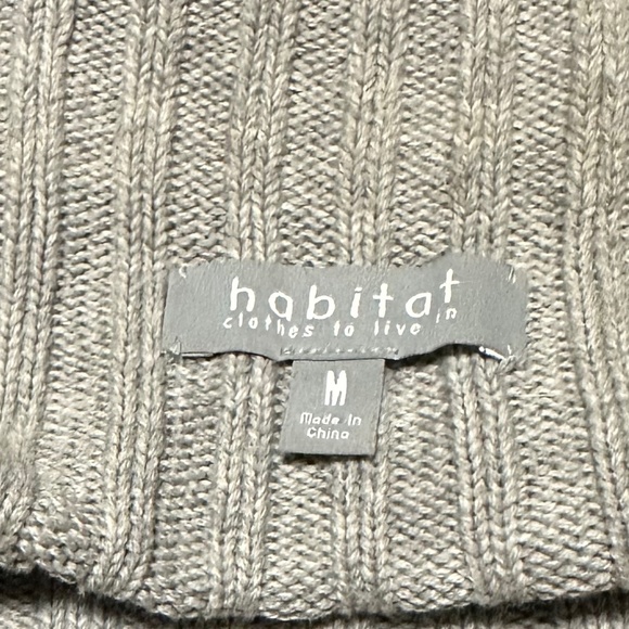 Habitat | Long Sleeve Gray Mock Neck 100% Cotton Knit Sweater - Picture 10 of 12